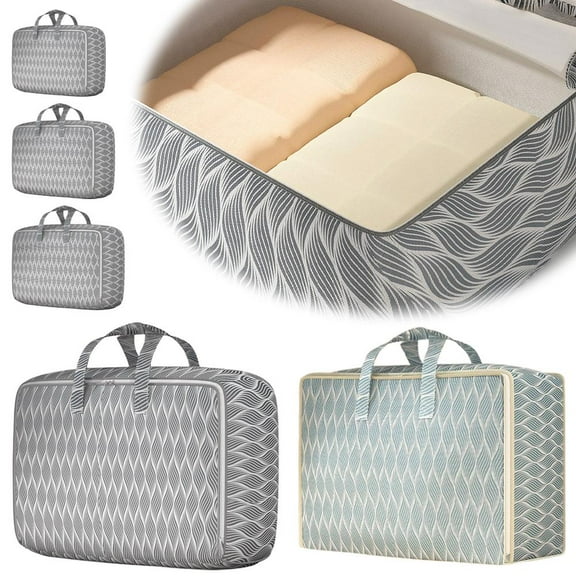 3 pack Large Storage Bags, (37L+60L+90L)Extra Large Moving Bags,Clothes Storage Bins Foldable Closet Organizers Storage Containers with Reinforced Handle for Clothing, Blanket, Comforters, Bed Sheets