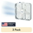 thumbnail interactive-video image 1 of (3 pack) Lasko 20" Weather-Shield Performance 3-Speed Box Fan, 2000 CFM, White, 3720, 1 of 11