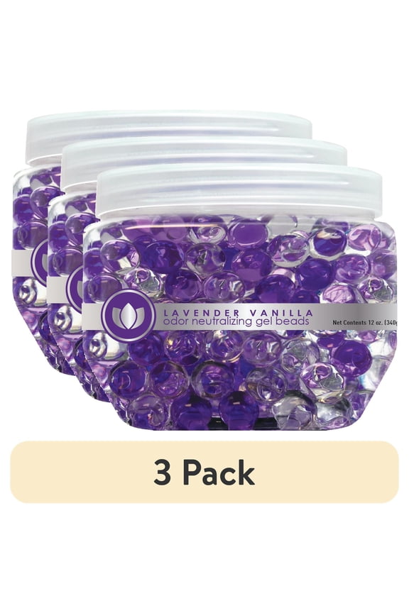 (3 pack) Lavender Vanilla Odor Neutralizing Gel Beads, 12 oz
