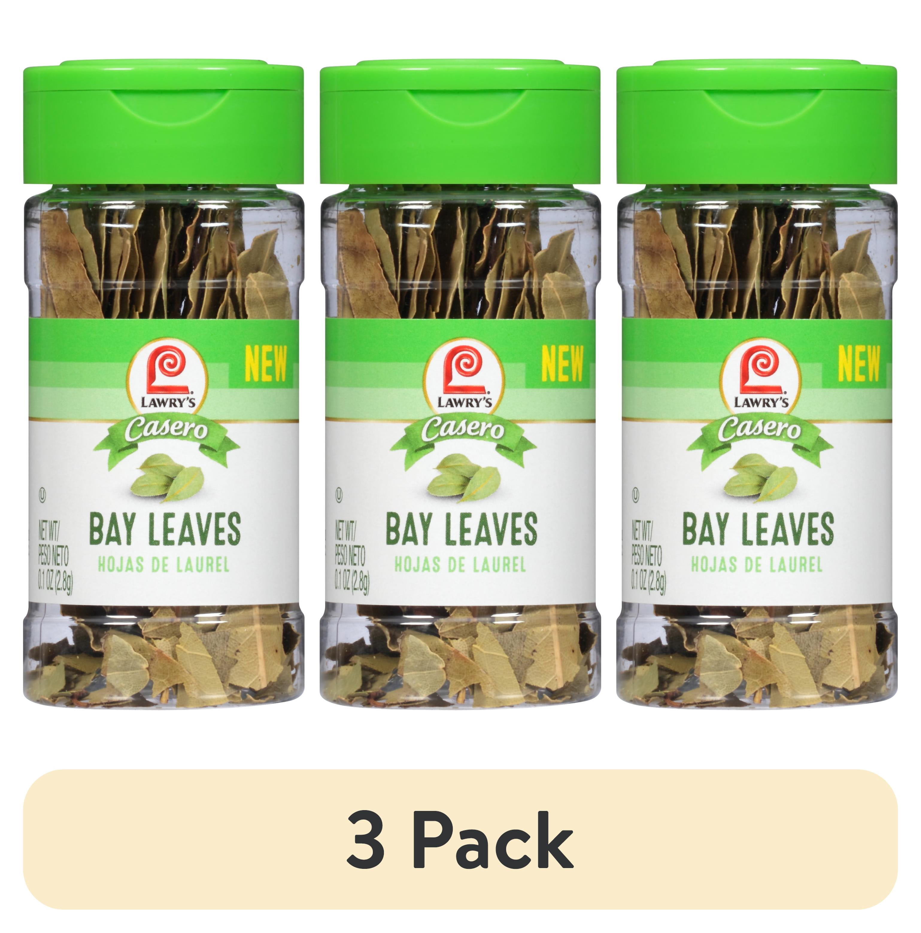 (3 pack) Lawry's Casero Kosher Bay Leaves, 0.1 oz Bottle