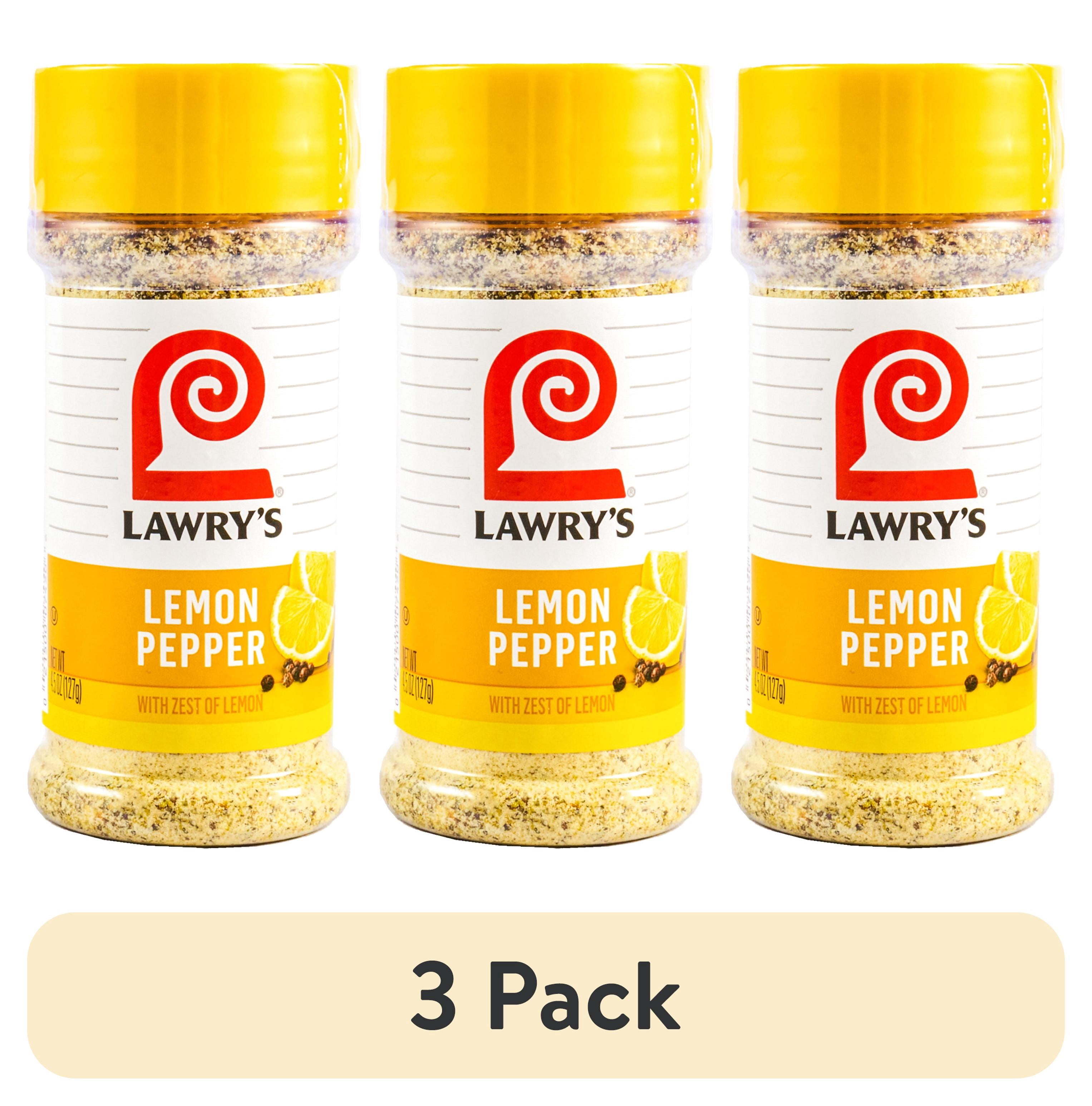 (3 pack) Lawry's Lemon Pepper Blend, 4.5 oz Bottle