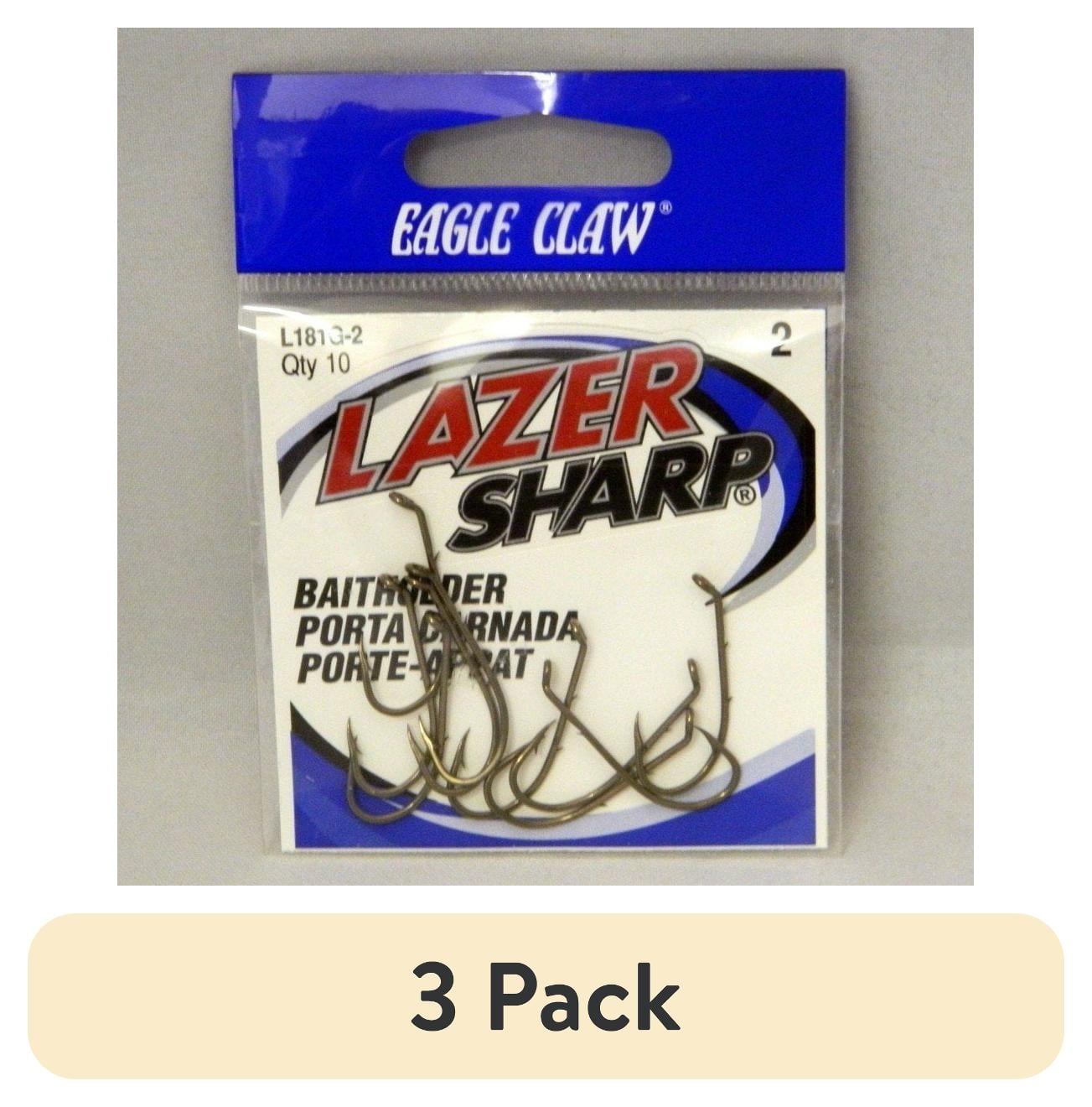(3 pack) Lazer Sharp L181GH-8 Baitholder Hook, Bronze, Size 8