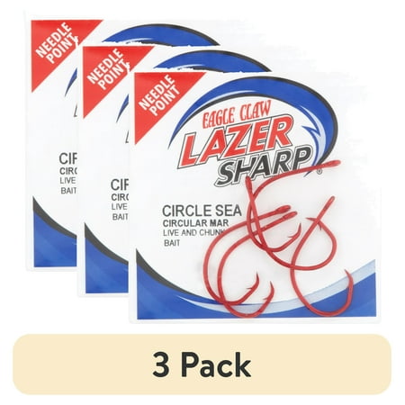 (3 pack) Lazer Sharp L8197GH-3/0 Circle Hook, Size 3/0