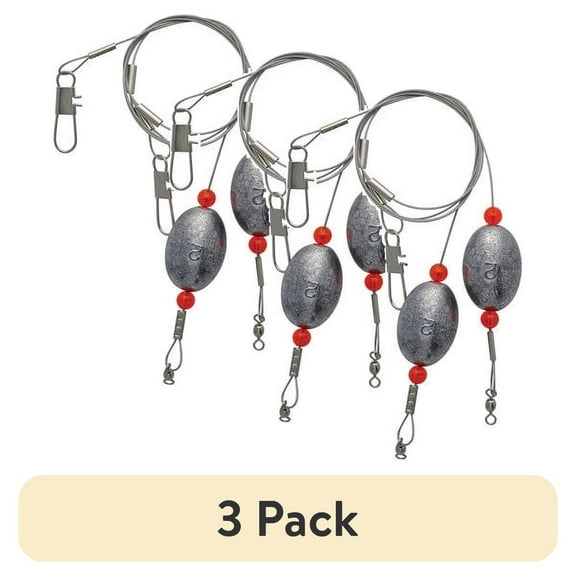 (3 pack) Lazer Sharp Lazer Ready Rig 18" with 2 oz Egg Sinker