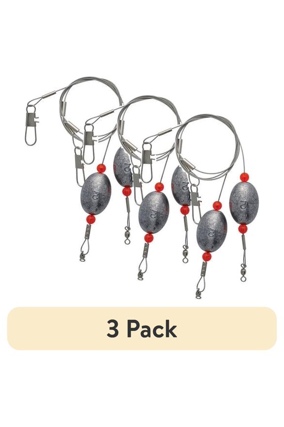 (3 pack) Lazer Sharp Lazer Ready Rig 18" with 2 oz Egg Sinker