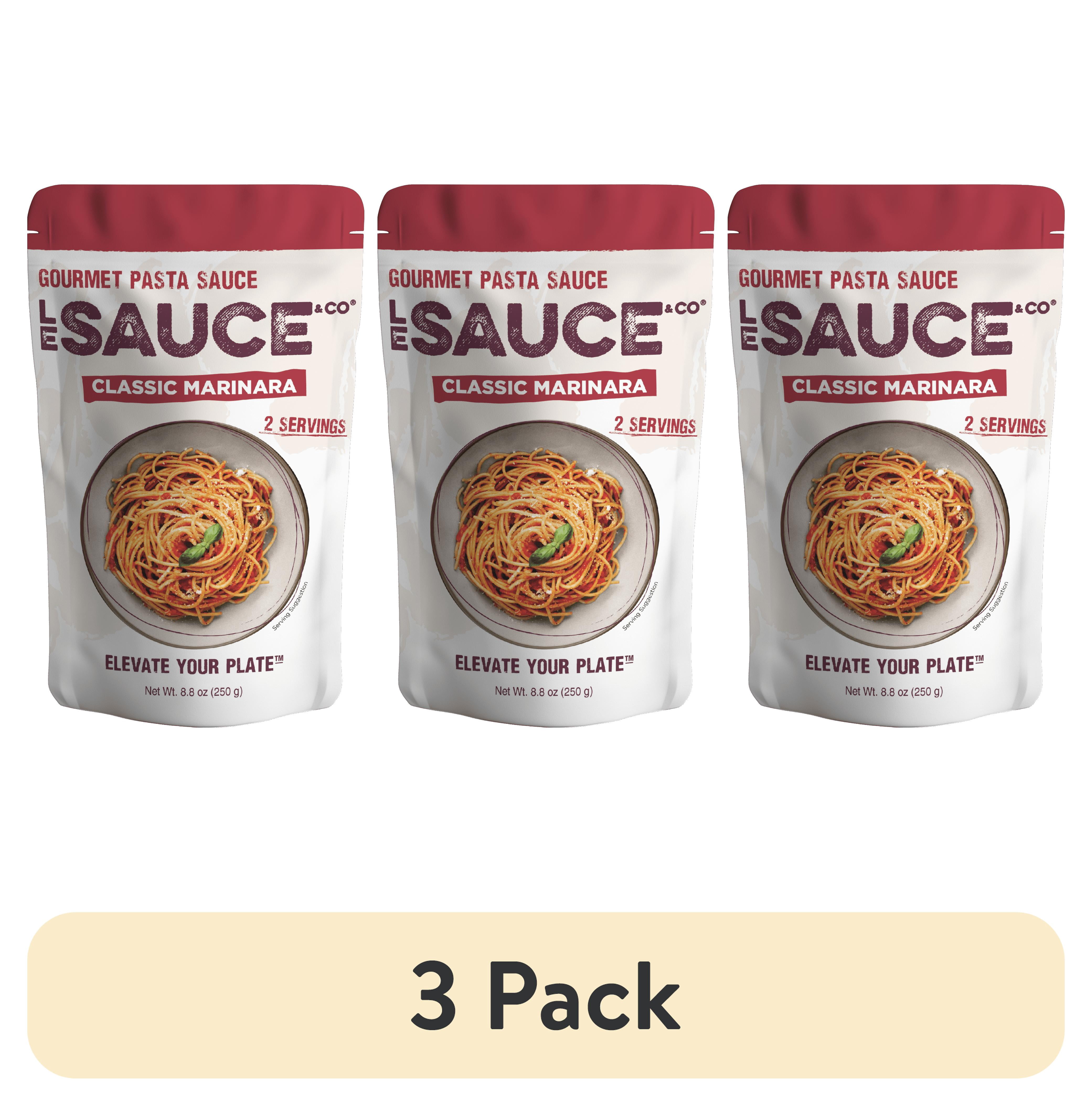 (3 pack) Le Sauce & Co. Classic Marinara Gourmet Pasta Sauce, 8.8 oz, 2 Serving Pouch
