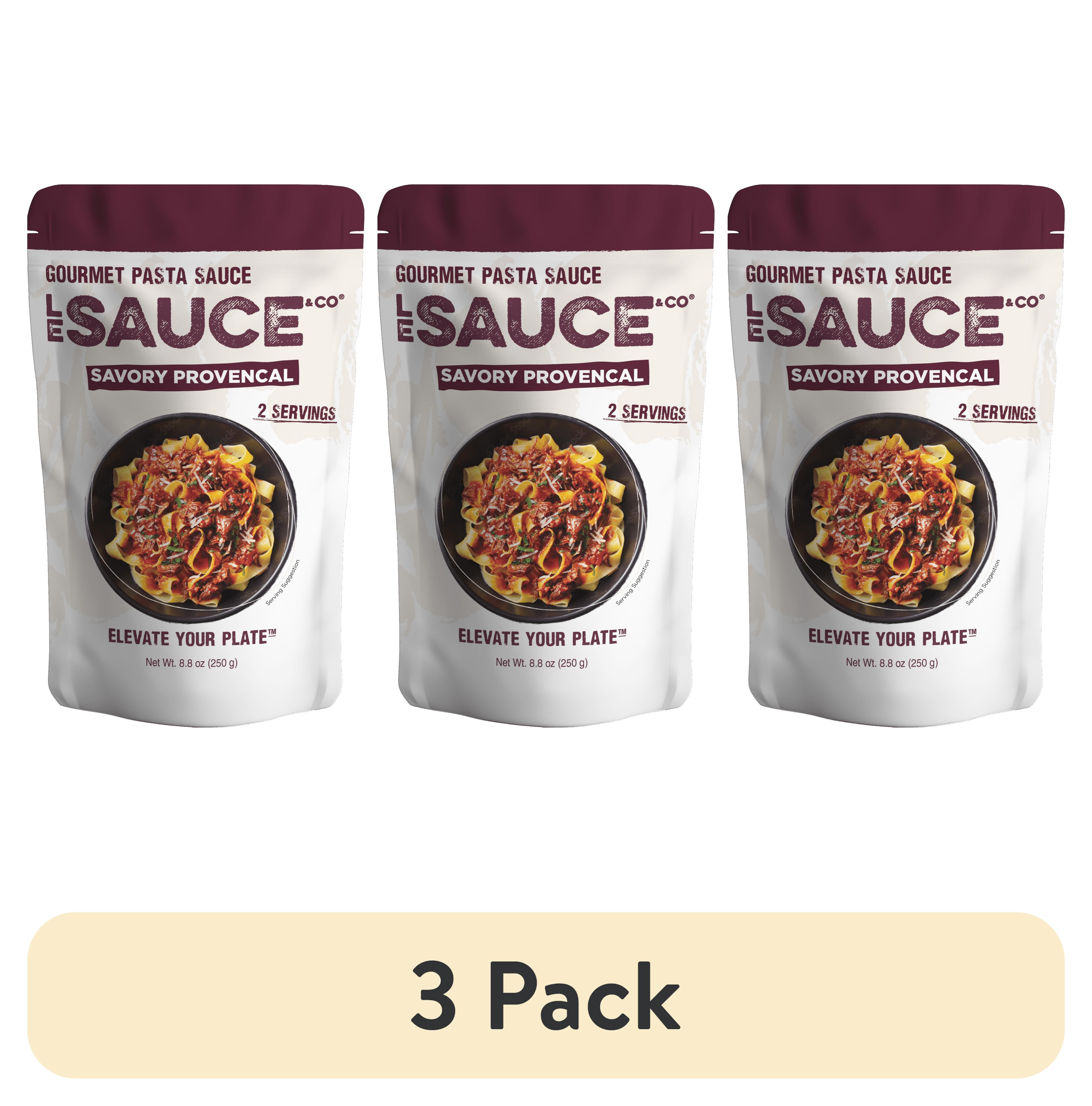 (3 pack) Le Sauce & Co. Savory Provencal Gourmet Pasta Sauce, 8.8 oz, 2 Serving Pouch