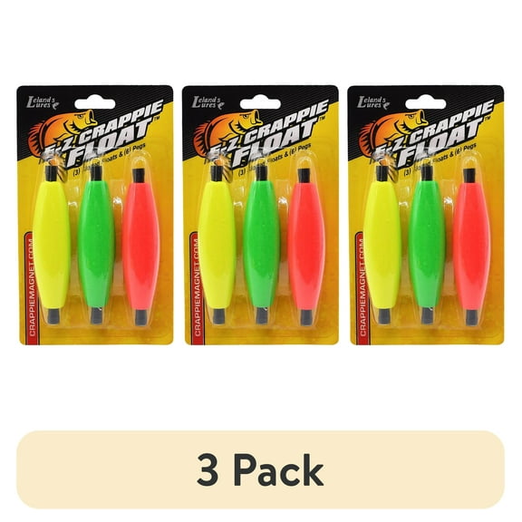 (3 pack) Leland Lures Crappie Magnet 2" E-Z Crappie Float - 87609