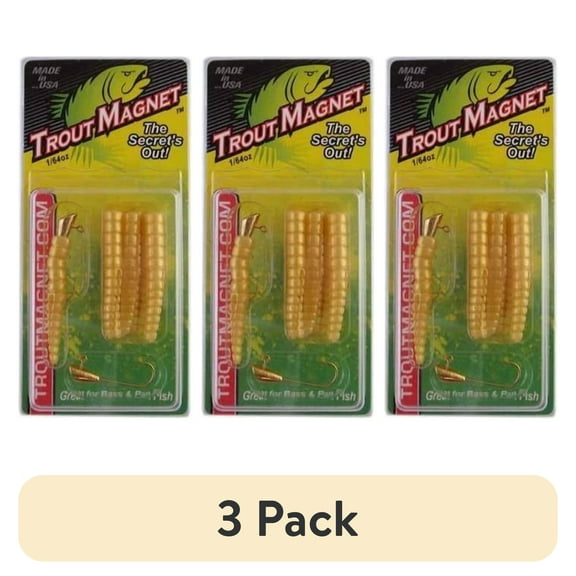 (3 pack) Leland Lures Trout Magnet 1/64 oz 9 Count Mealworm
