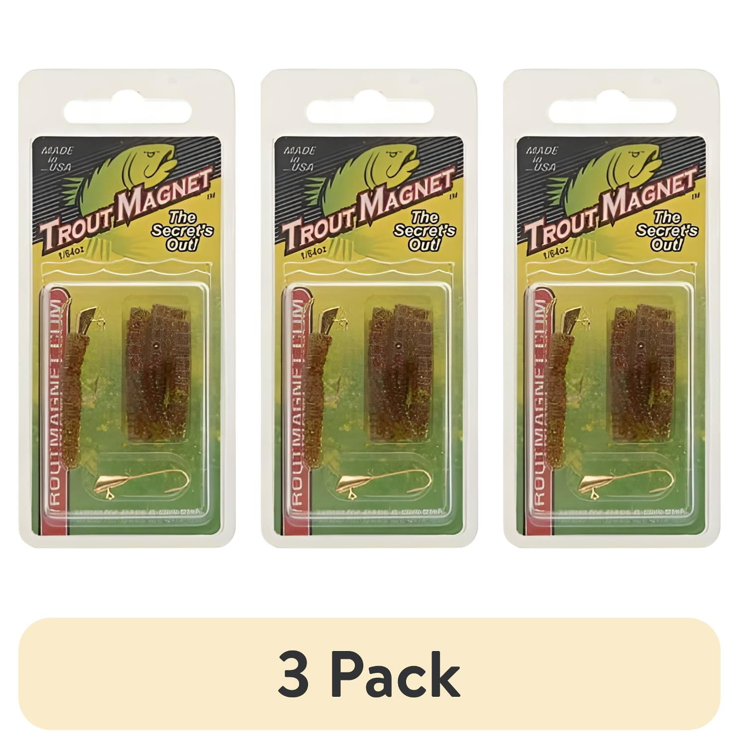 (3 pack) Leland Lures Trout Magnet 1/64 oz Softbait 9 Count Green