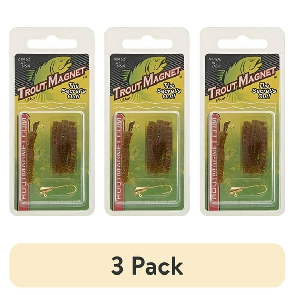 (3 pack) Leland Lures Trout Magnet 1/64 oz Softbait 9 Count Green