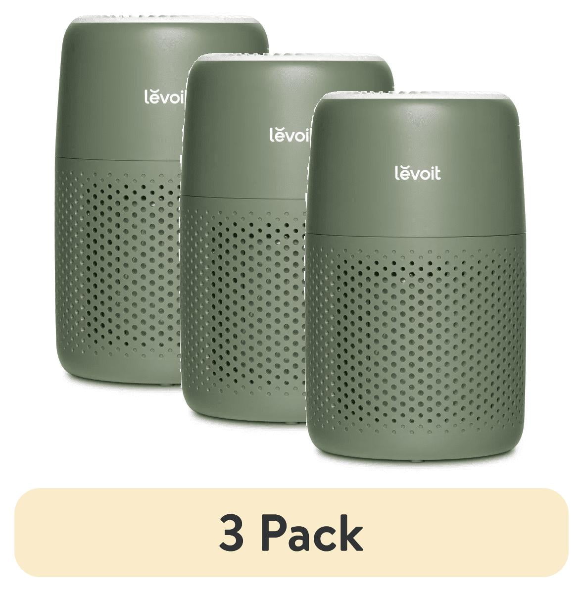 (3 pack) Levoit Core Mini-P 255 Sq Ft 3-Stage Filtration Desktop Air Purifier with Aromatherapy for Small Bedrooms and Nurseries, Green