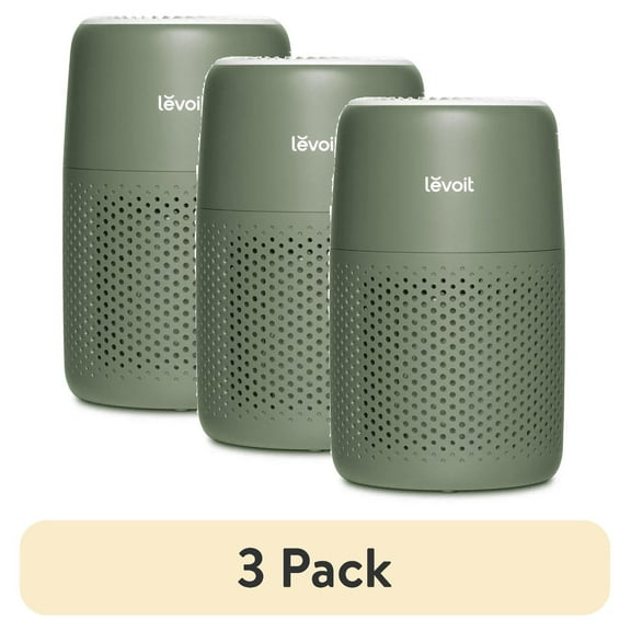 (3 pack) Levoit Desktop Air Purifier with Aroma for Bedroom & Office (255 Sq. ft), Core Mini-P, Green