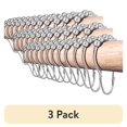 thumbnail image 1 of (3 pack) Liba Shower Curtain Rings, Rustproof Stainless Steel, Silver, Set of 12, 1 of 8