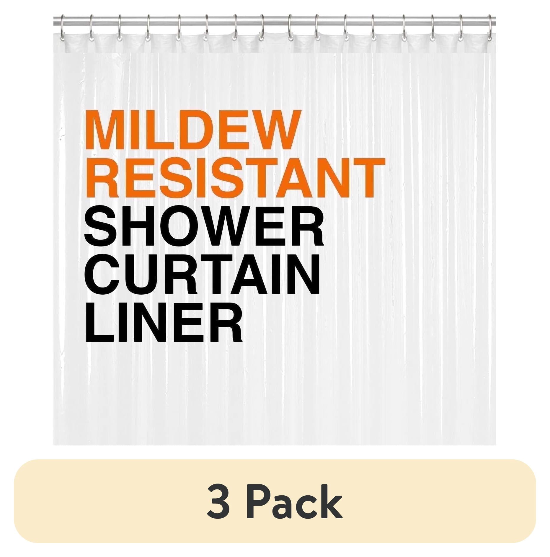 (3 pack) LiBa PEVA 10-Gauge Shower Curtain Liner, 72” W x 84” H - Clear, 10G Extra Heavy Duty Thickness for Bathroom
