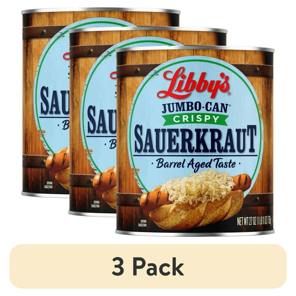 (3 pack) Libby's Crispy Sauerkraut, 27 oz Jumbo Can
