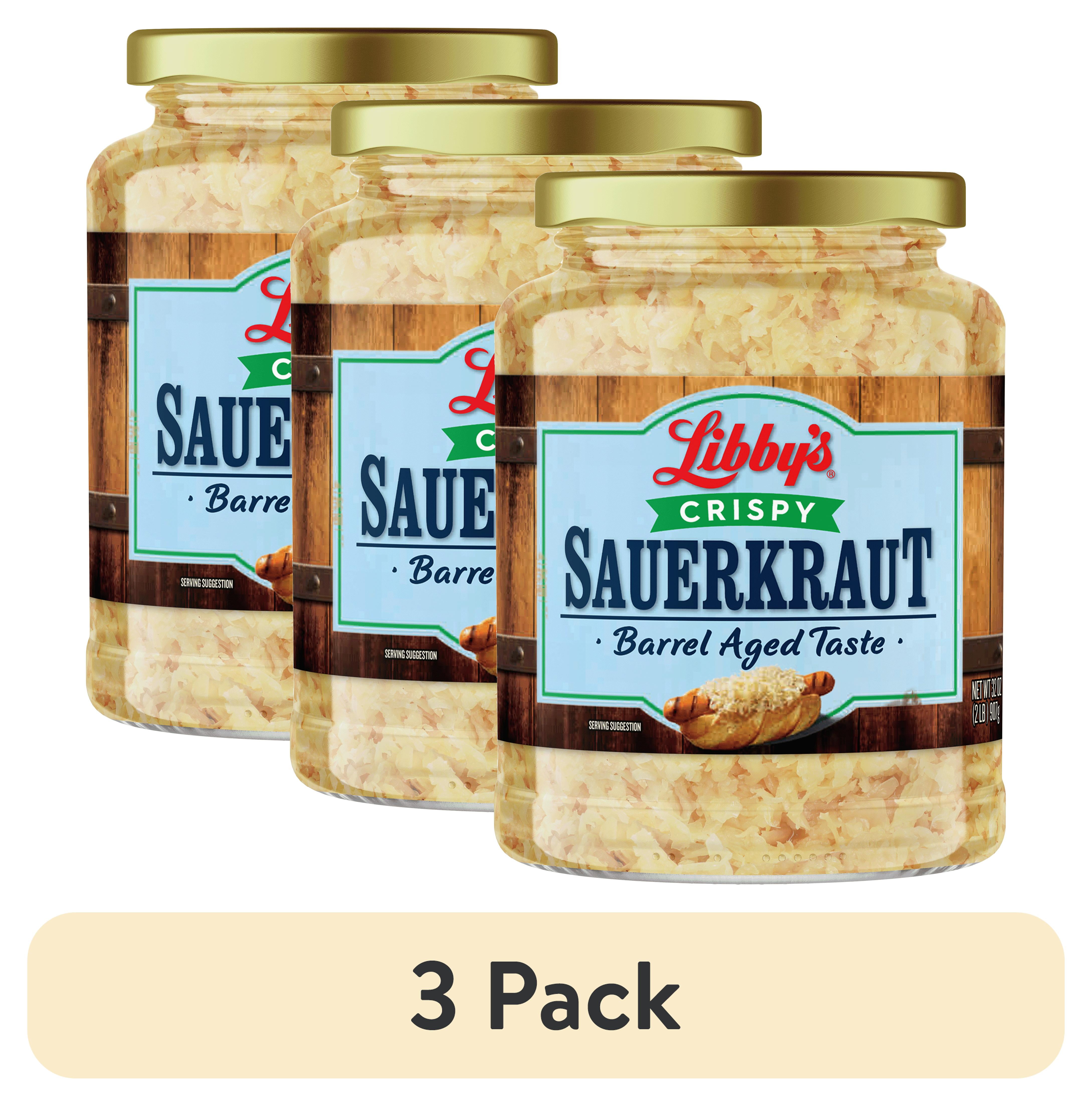 (3 pack) Libby's Crispy Sauerkraut, 32 oz Jar