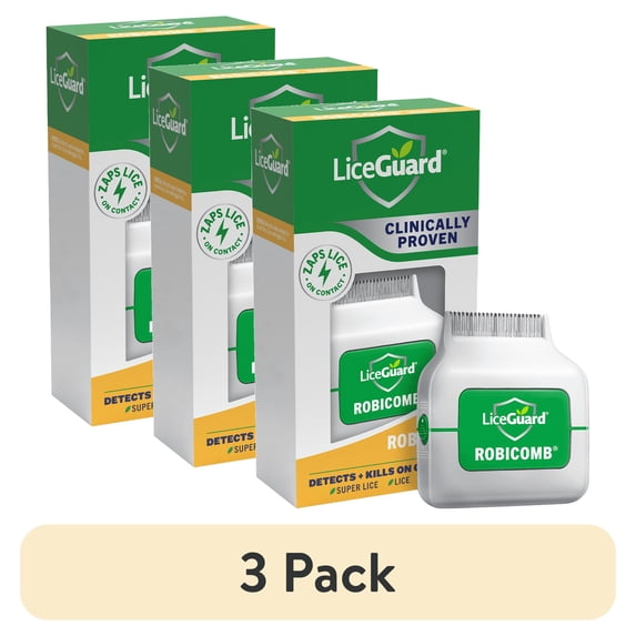 (3 pack) LiceGuard RobiComb Lice Zapping Comb