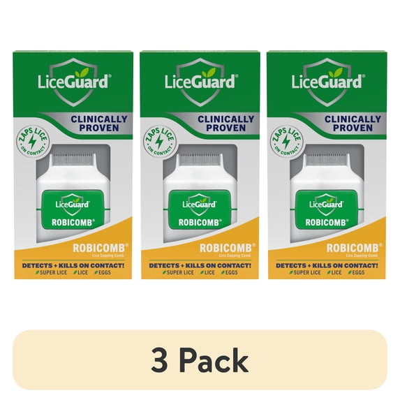 (3 pack) LiceGuard RobiComb Lice Zapping Comb