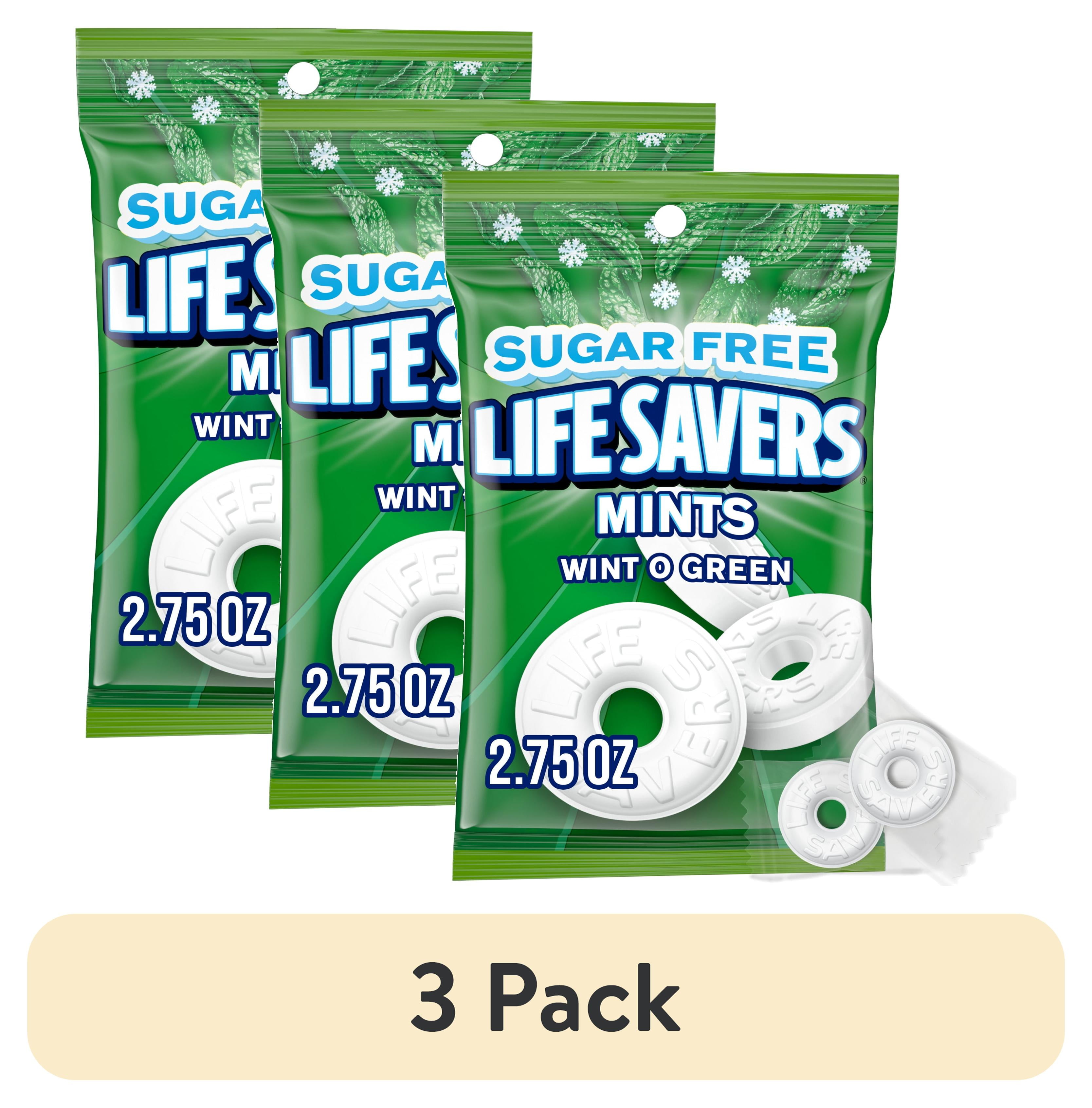 (3 pack) Life Savers Wint-O-Green Sugar Free Breath Mints Hard Candy - 2.75 oz