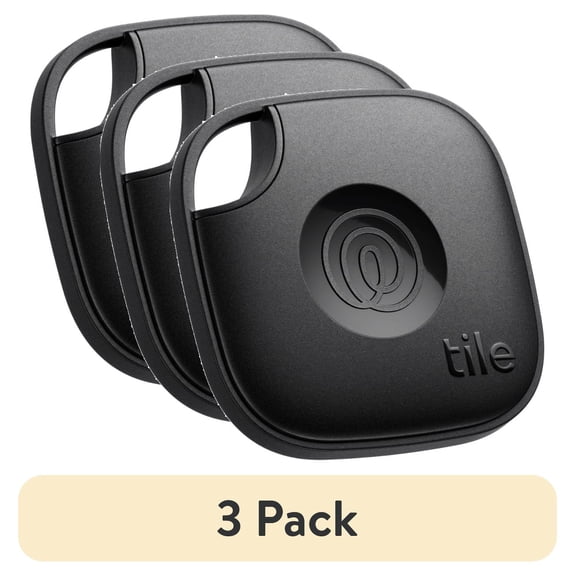 (3 pack) Life360 Tile Mate Bluetooth Tracker, Keys Finder and Item Locator for Keys, Bags and More. Phone Finder. Both iOS and Android Compatible. 1-Pack (Black)
