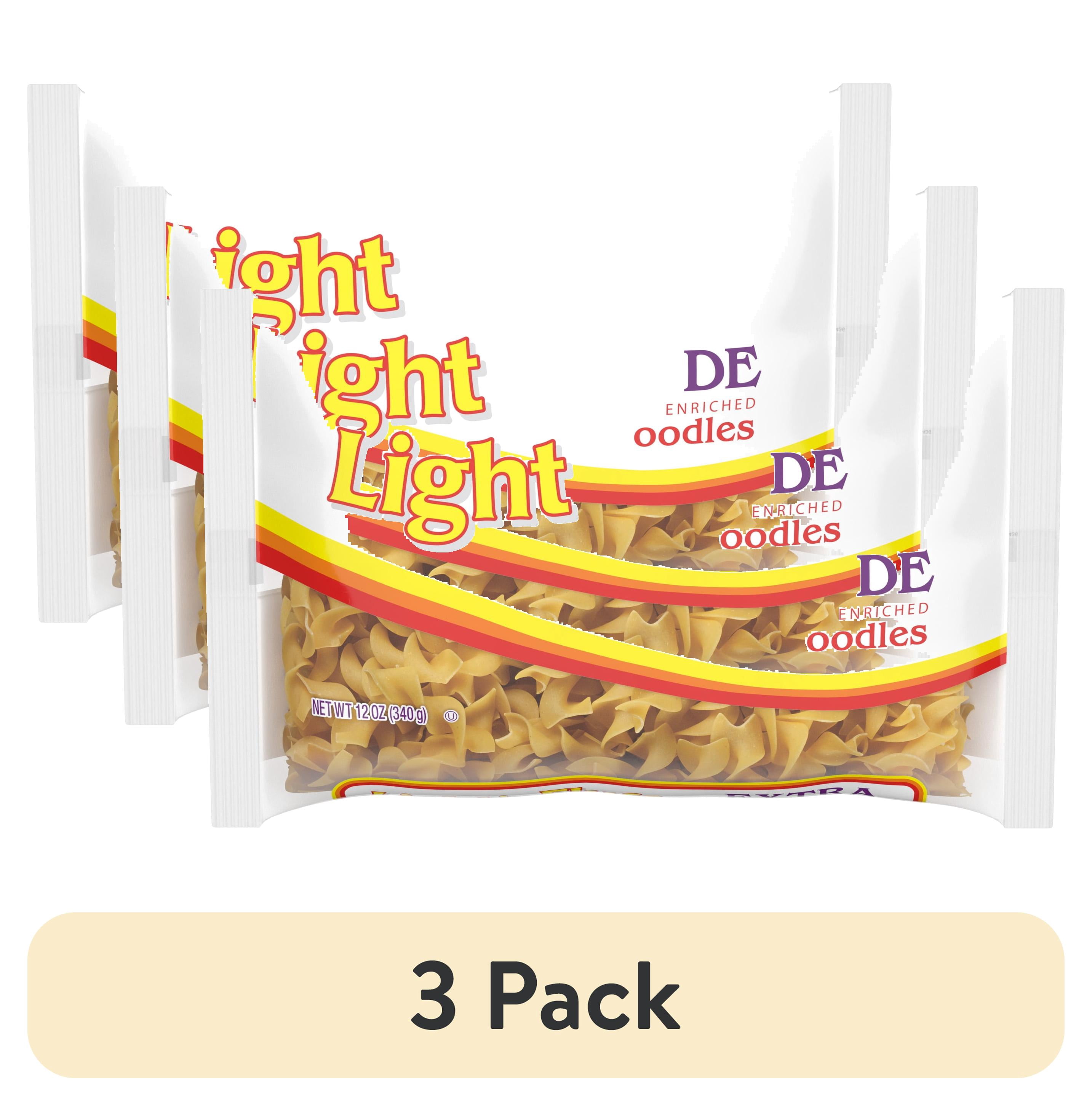 (3 pack) Light 'n Fluffy Extra Wide Egg Noodle Pasta, Thick, Hearty Noodles for Stroganoff, Casseroles & Soups