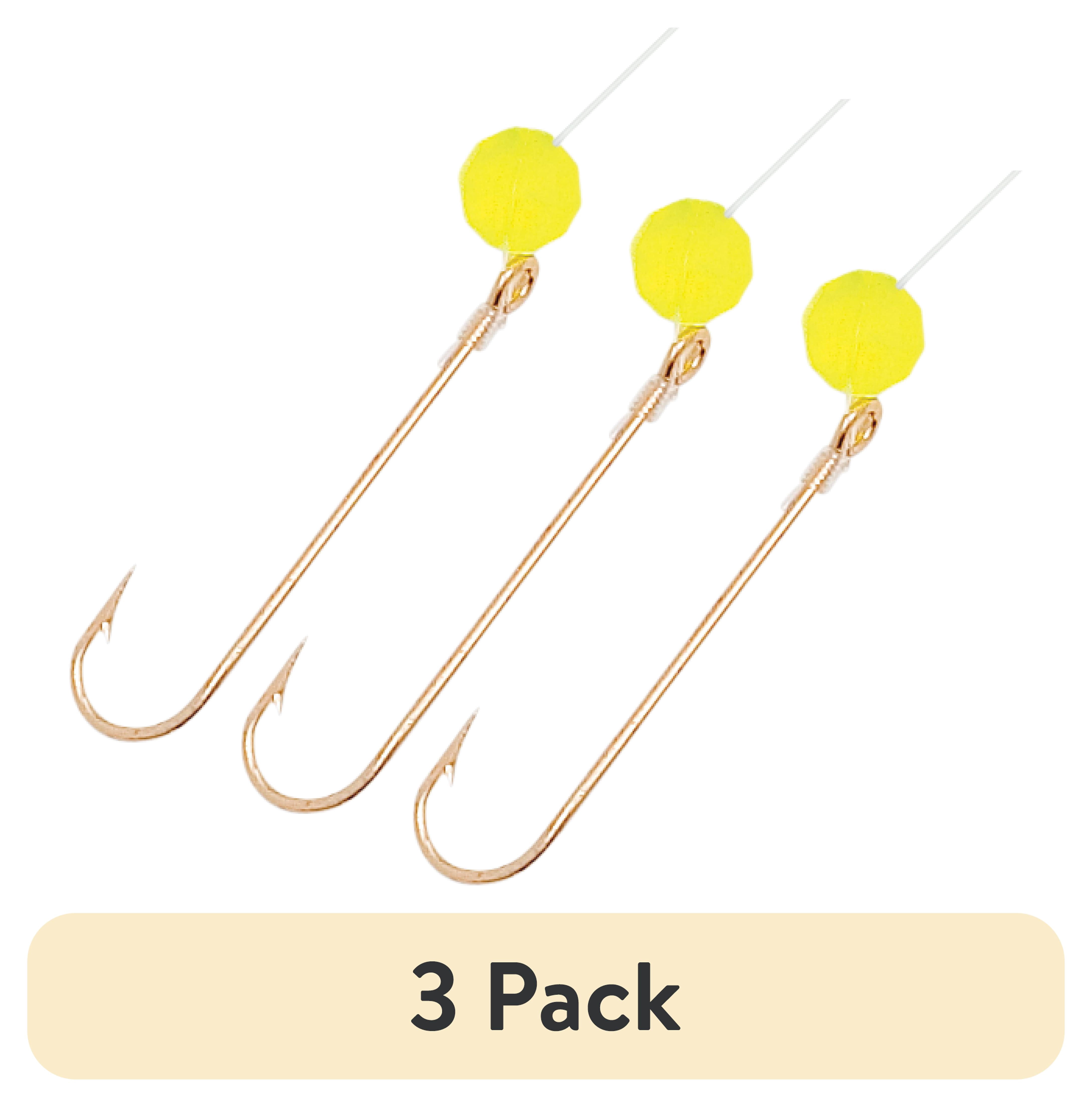 (3 pack) Lindy Old Guides Secret Perch Rig Chartreuse 36" Length
