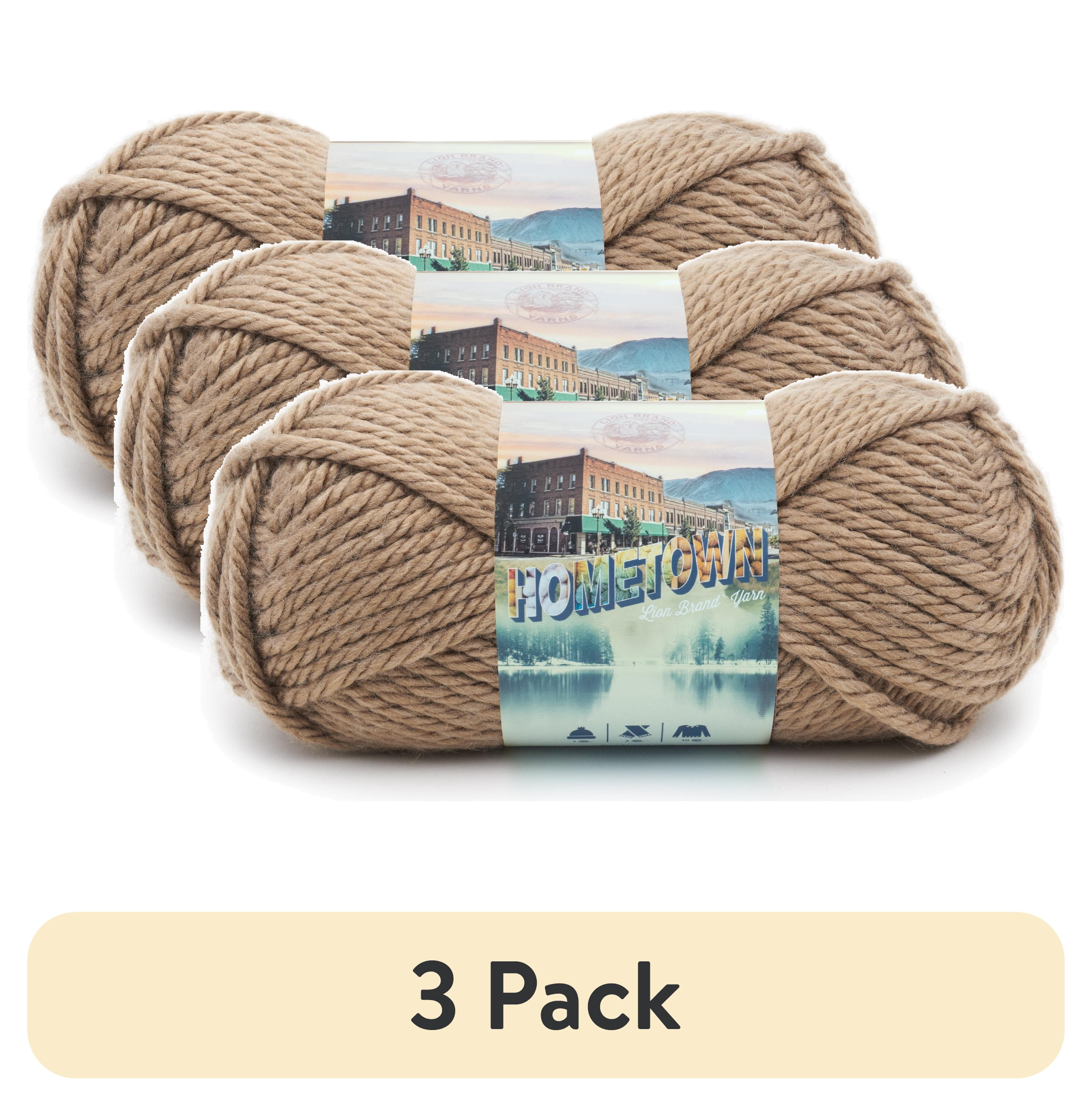 (3 pack) Lion Brand Yarn Hometown Hoboken Honey 135-123 Super Bulky Acrylic Yarn
