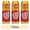 thumbnail image 1 of (3 pack) Liquid Death Iced Tea - Rest In Peach (Peach-Flavored Black Tea), Less Sugar*, Boost of Caffeine, B Vitamins, No Artificial Sweeteners, King Size 19.2 Fl Oz, 1 of 10