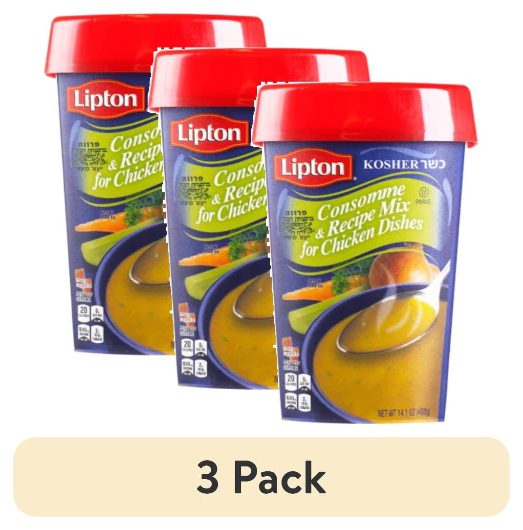 (3 pack) Litpon Kosher Consomme and Recipe Mix for Chicken Dishes, 14.1 Oz