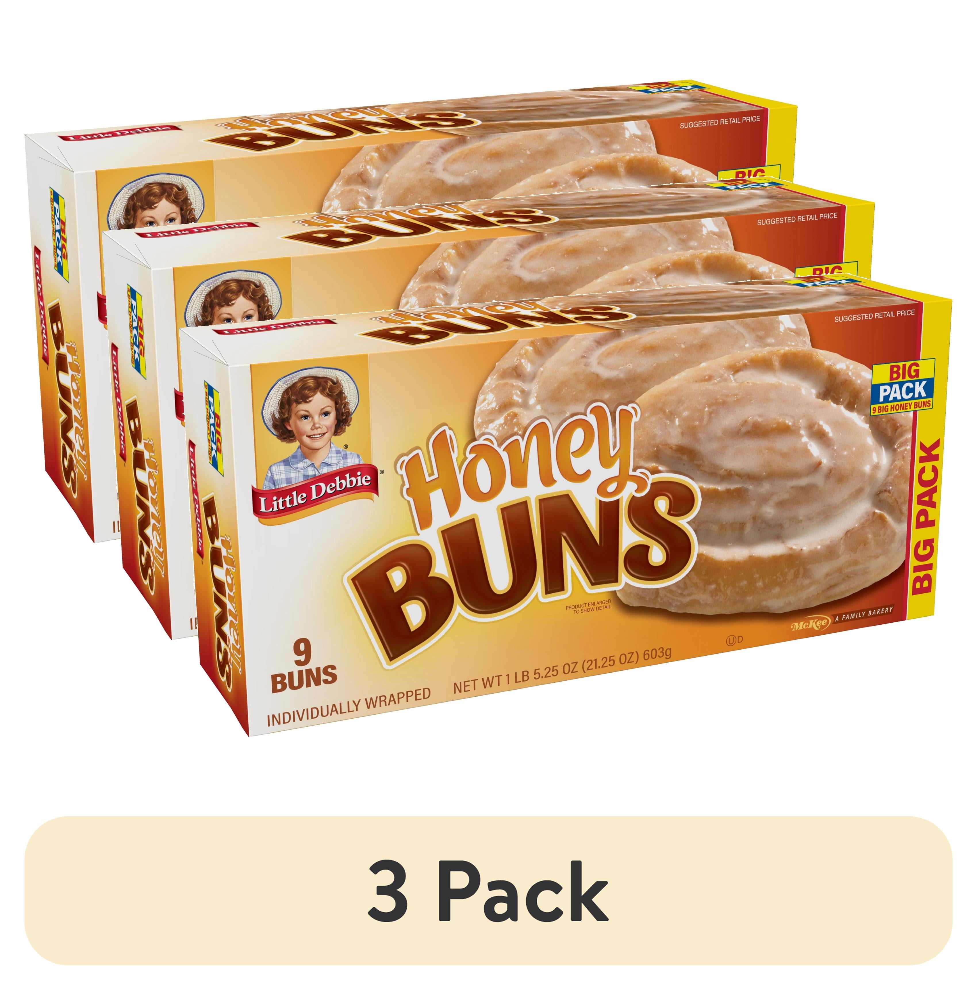 (3 pack) Little Debbie Big Pack Honey Buns, 21.15 oz (9 count)