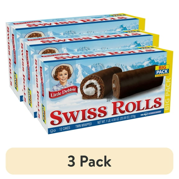 Little Debbie Big Pack Swiss Rolls, 20.08 oz (12 count)