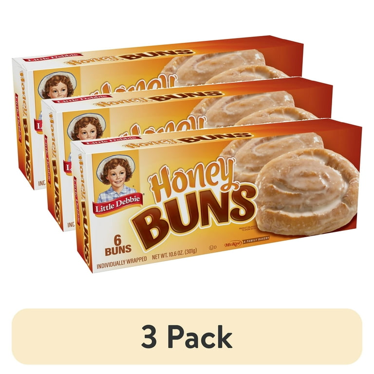 3 pack) Little Debbie Honey Buns, 10.6 oz, 6 Count - Walmart.com