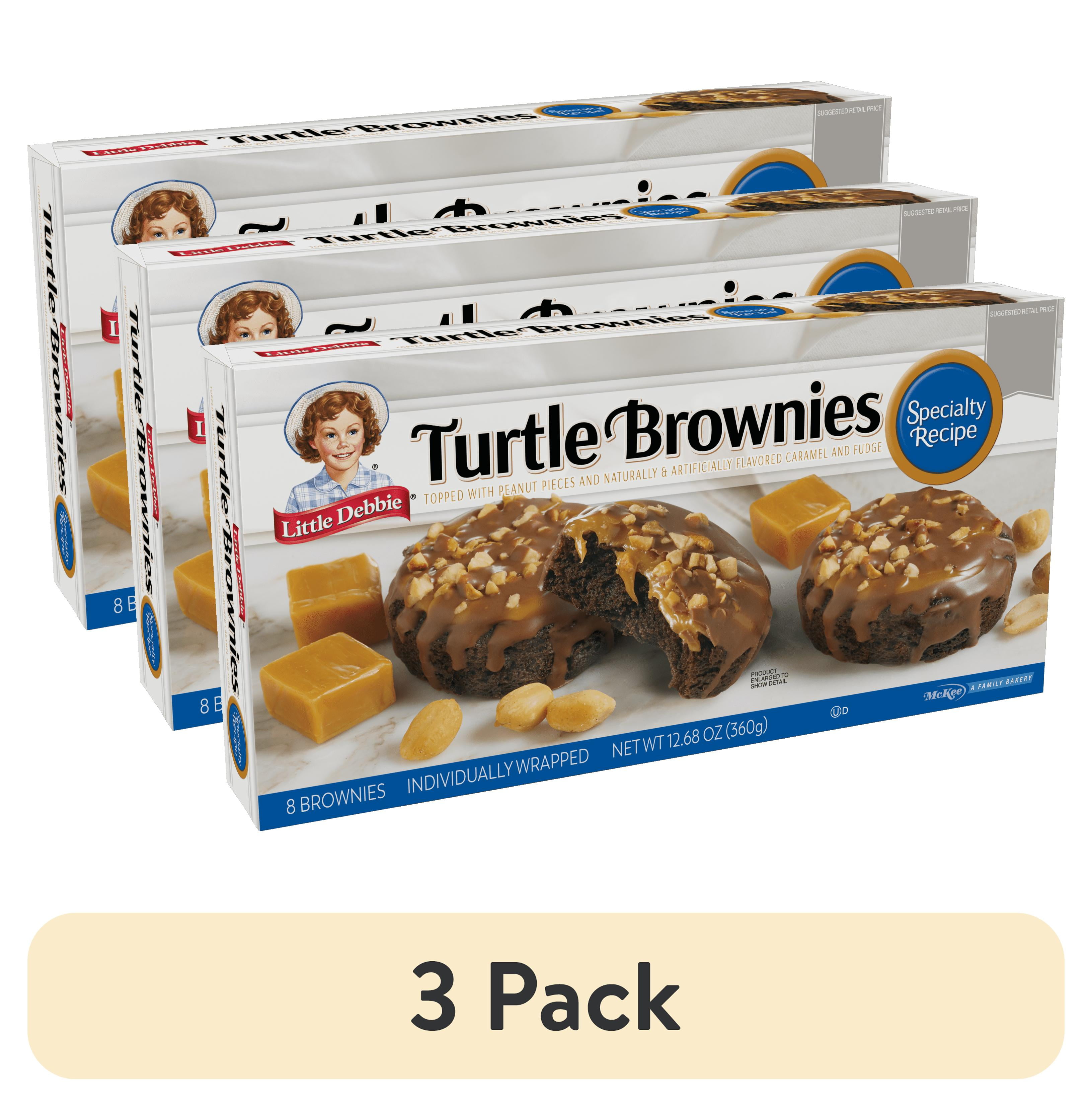(3 pack) Little Debbie Turtle Brownies Specialty Recipe, 12.39 oz (8 count)