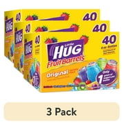 (3 pack) Little HUG Fruit Barrels, Original, Shelf Stable Kids Drinks Variety Pack, 40 Count, 8 fl oz Bottles