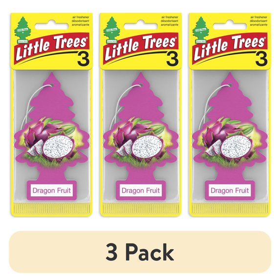 (3 pack) Little Trees Air Freshener Dragon Fruit Fragrance 3-Pack