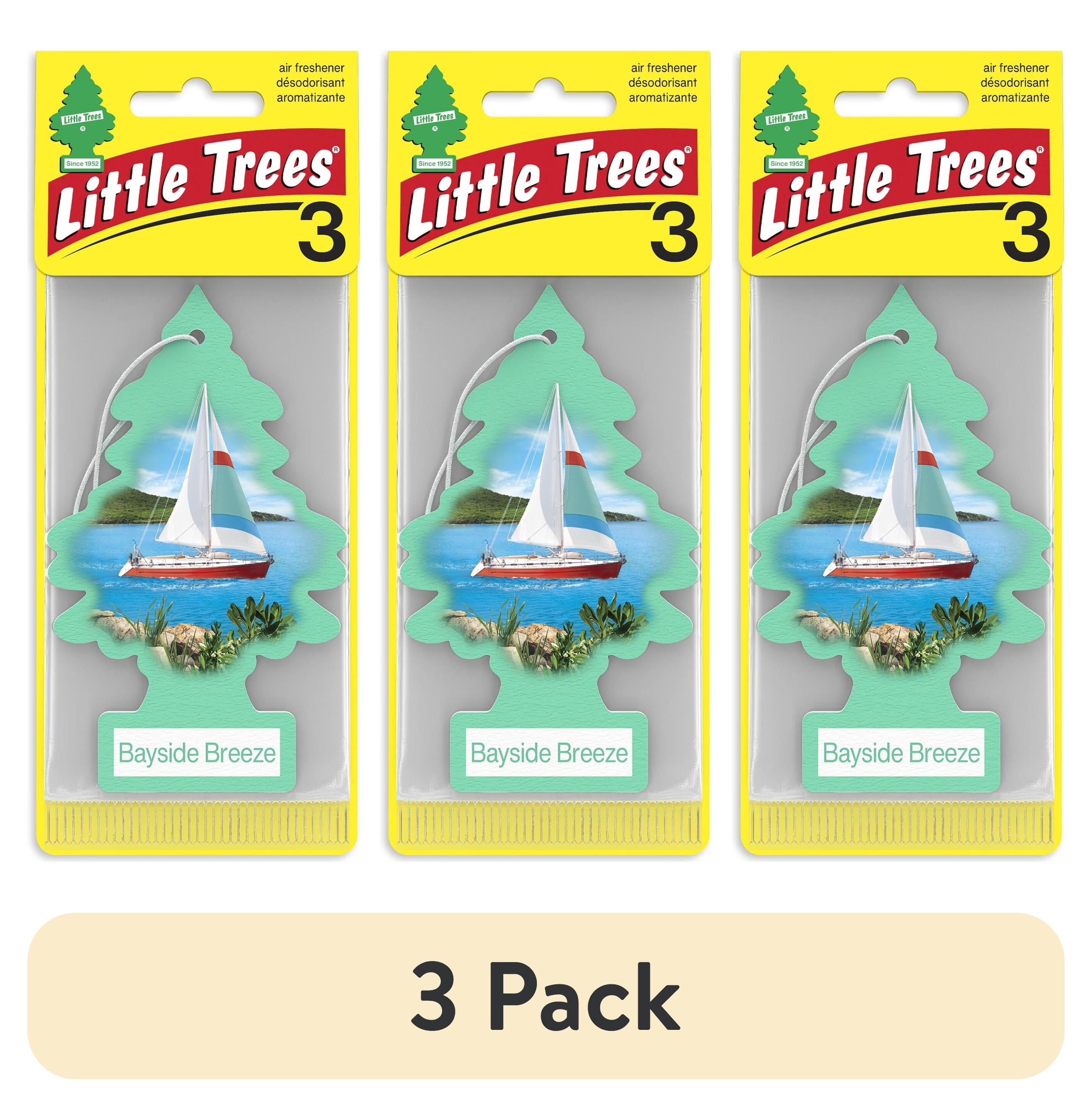 (3 pack) Little Trees Air Freshener Bayside Breeze Fragrance 3-Pack