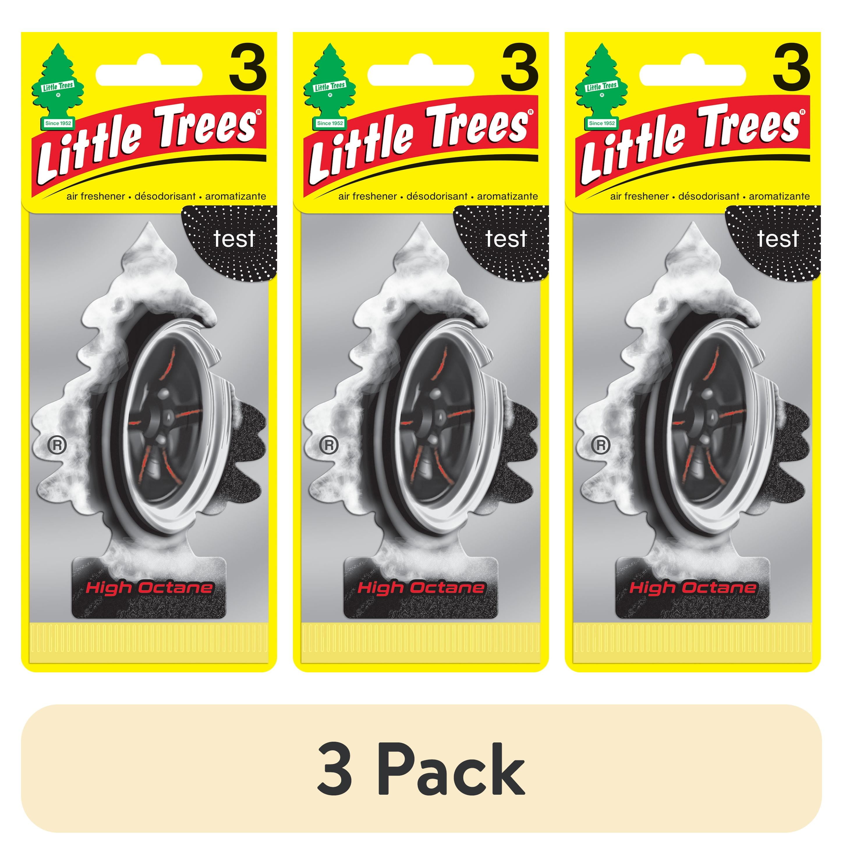 (3 pack) Little Trees Auto Air Freshener, Hanging Card, High Octane Fragrance, 3-Pack