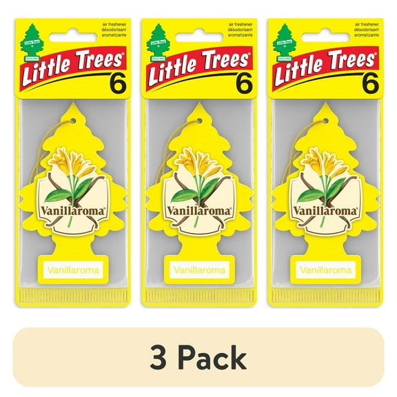 (3 pack) Little Trees Air Freshener Vanillaroma Fragrance 6-Pack