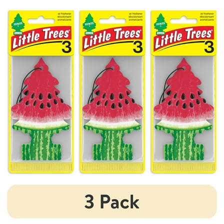 (3 pack) Little Trees Air Freshener Watermelon Fragrance 3-Pack