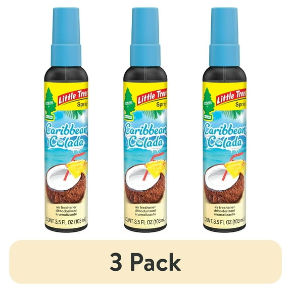 (3 pack) Little Trees Air Freshener Spray Caribbean Colada 3.5 fl oz