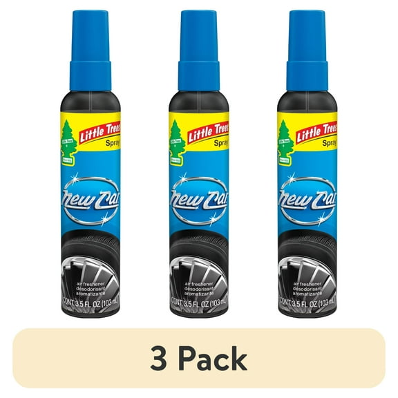 (3 pack) Little Trees Air Freshener Spray New Car 3.5 fl oz.