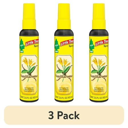 (3 pack) Little Trees Air Freshener Spray Vanillaroma 3.5 fl oz