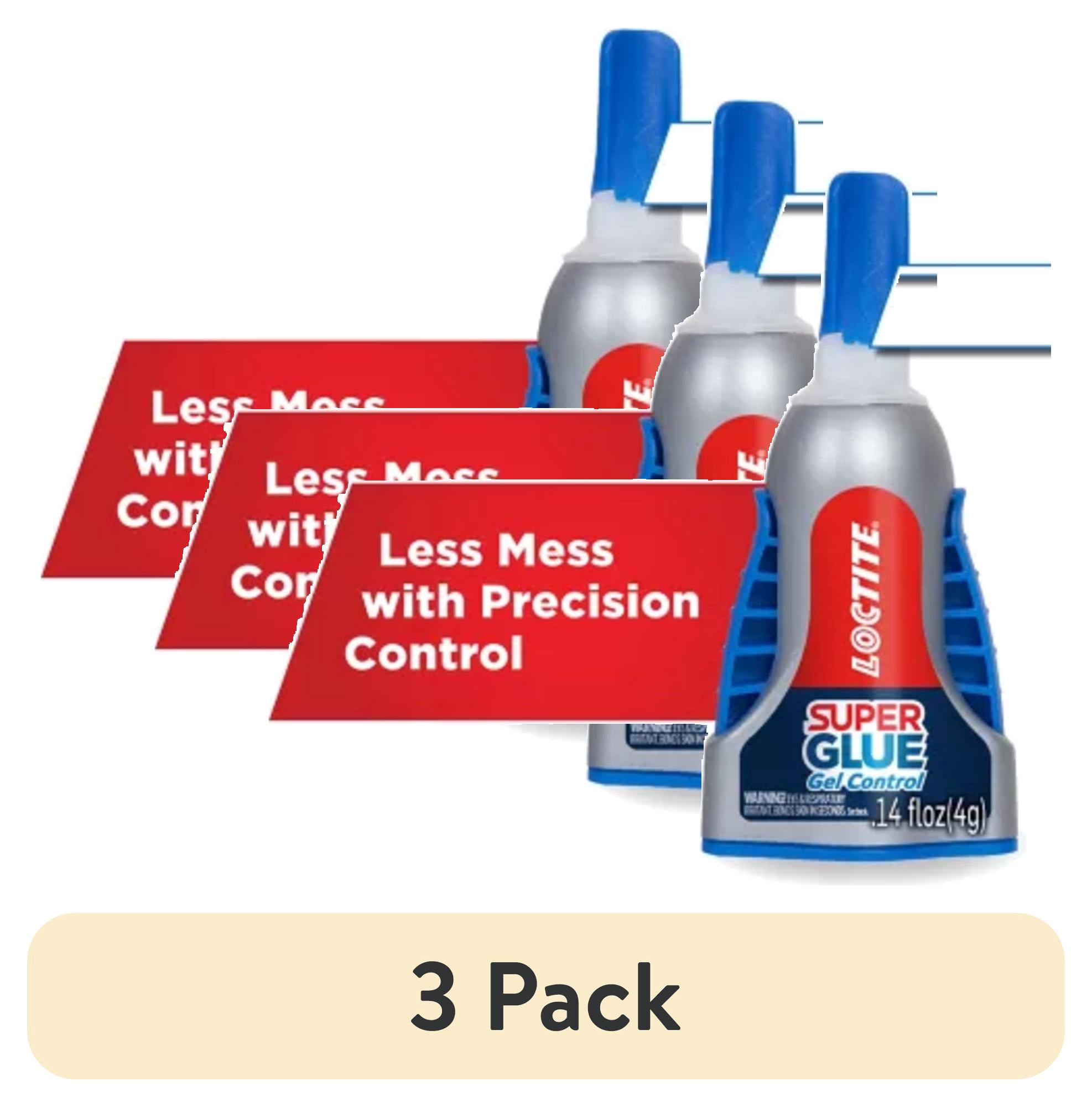 (3 pack) Loctite Super Glue Gel Control, Pack of 1, Clear 0.14 fl oz Bottle