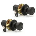 thumbnail image 1 of (3 pack) Lokhaus Keyed Entry Tulip Doorknob Matte Black 2 Count, 1 of 14