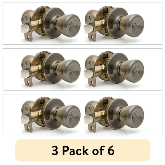 Lokhaus Passage Tulip Doorknob Antique Brass Twin Size