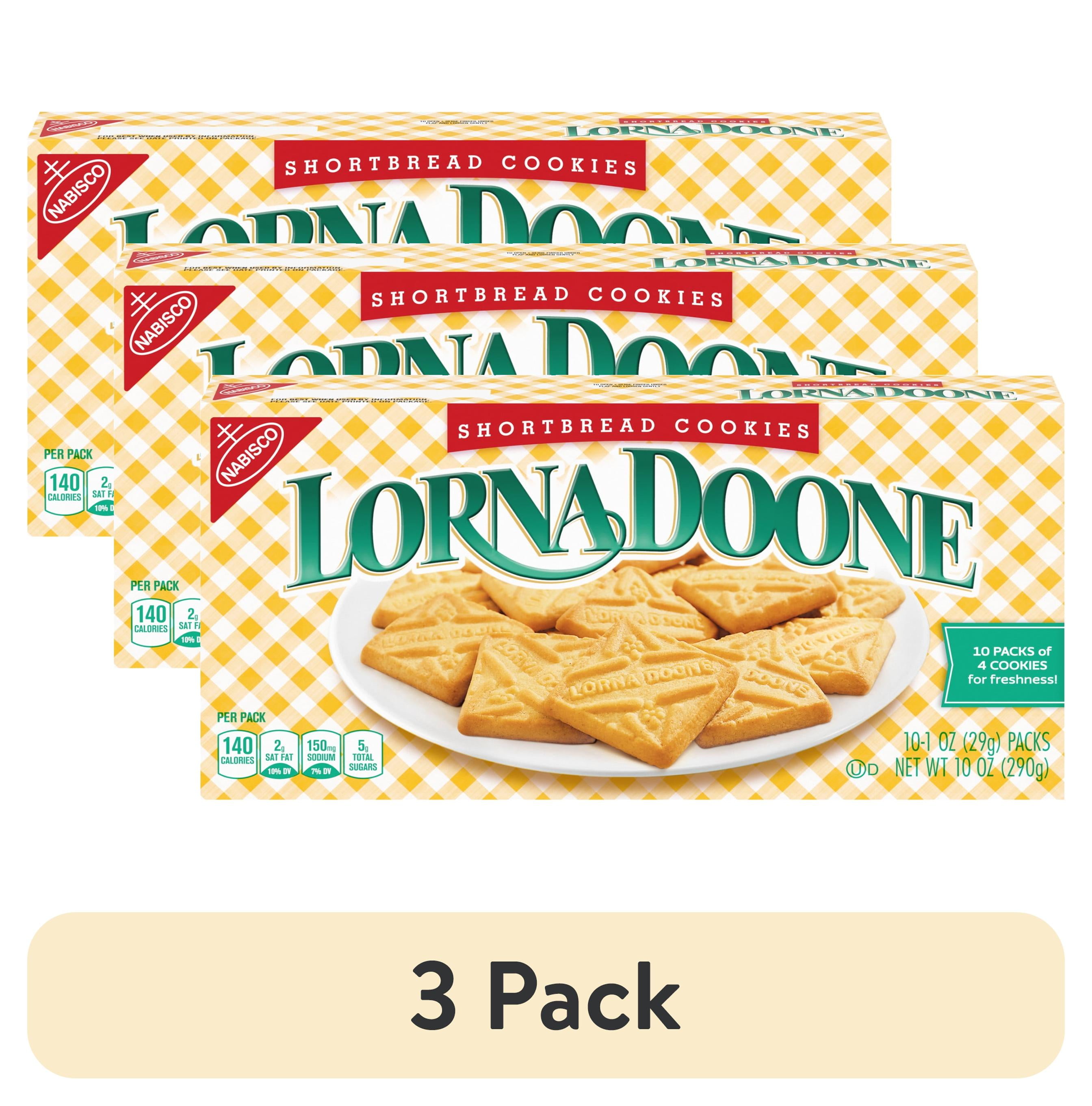 (3 pack) Lorna Doone Shortbread Cookies, 10 Snack Packs (4 Cookies Per Pack)