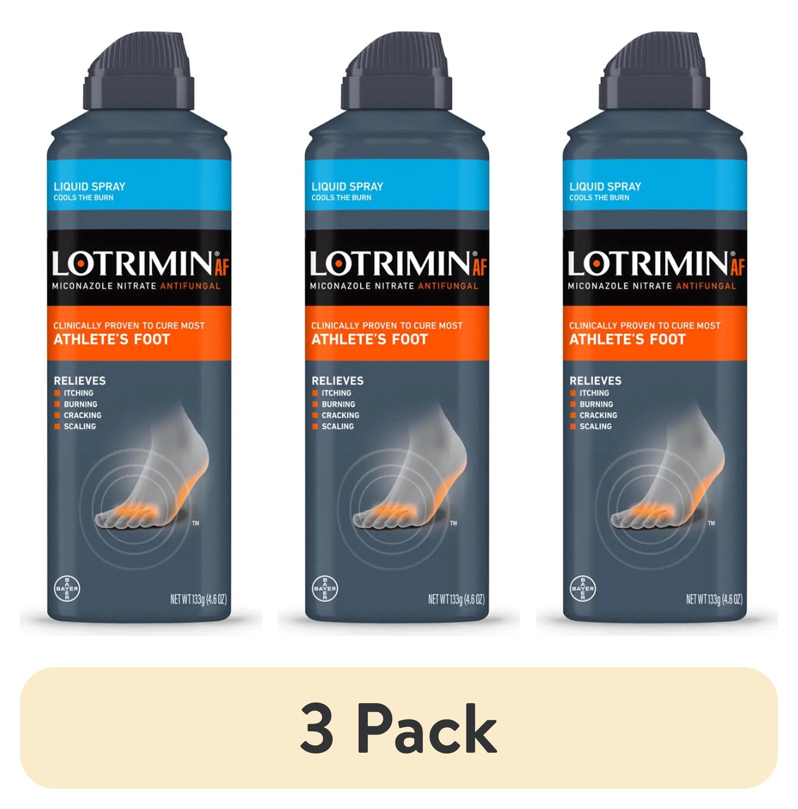 (3 pack) Lotrimin AF Athlete's Foot Liquid Spray, 4.6 Ounce Spray Can
