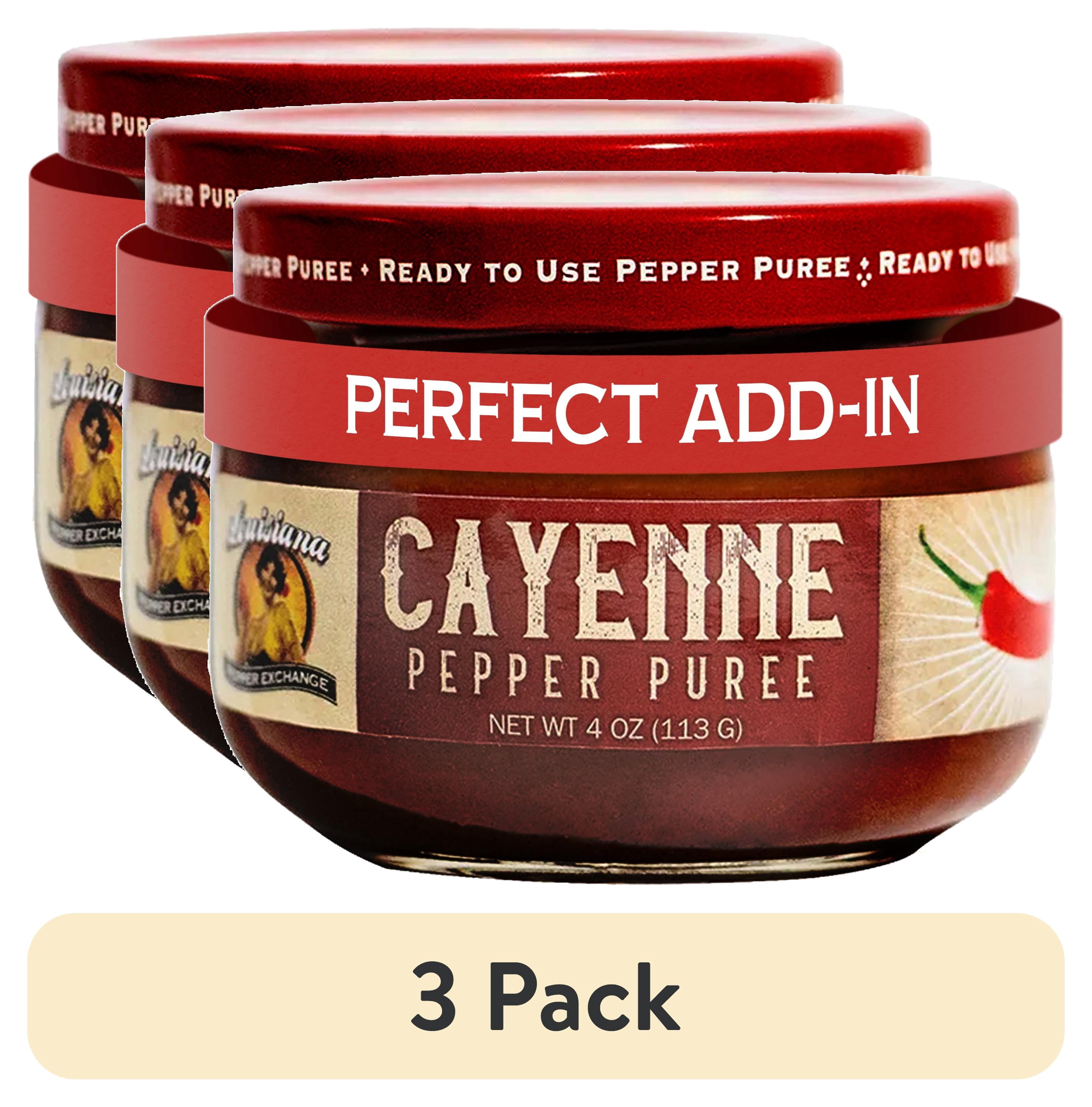(3 pack) Louisiana Pepper Exchange 4oz Red Cayenne Pepper Puree Sauce