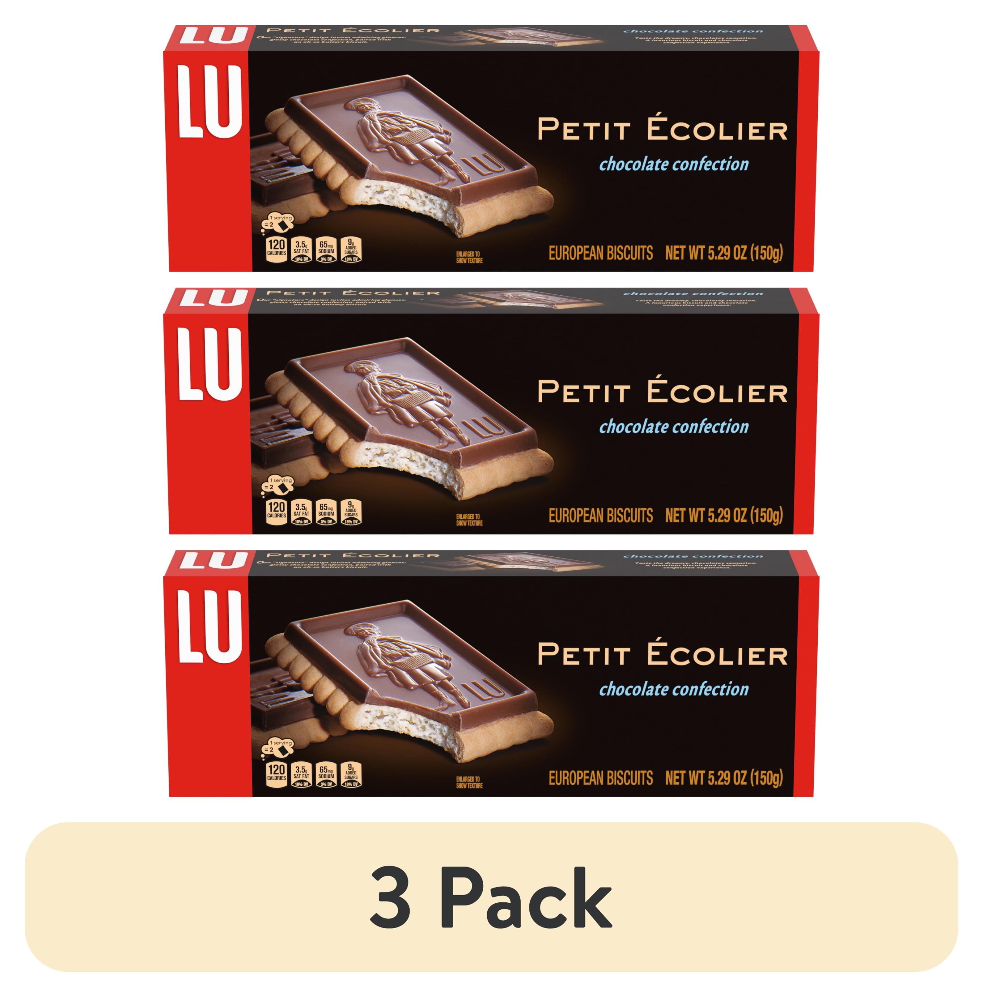 (3 pack) Lu Petit Ecolier European Milk Chocolate Biscuit Cookies, 5.29 oz